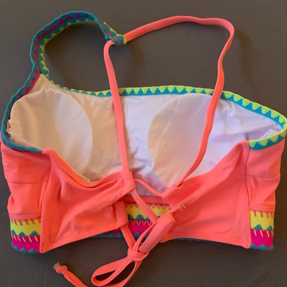 Vibrant Pink and Orange Bikini Set XL - Picture 5 of 7